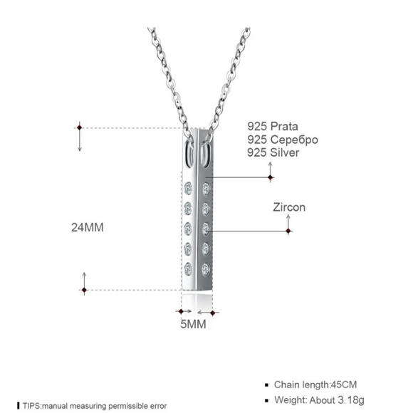 Platinum Plated Necklace - Picture 3 of 4